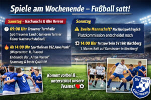 Spiele am Wochenende – Fußball satt!